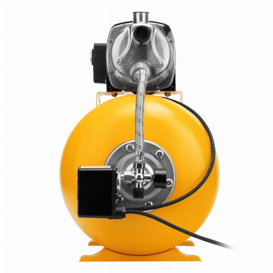 Насосная станция PSL1100X, 1100 Вт, 3600 л/ч, ресивер 50 л, подъем 45 м, нержавейка Denzel 97311