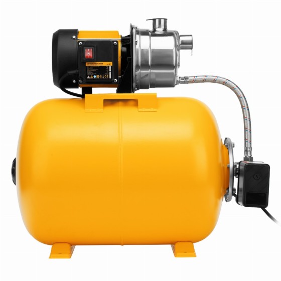 Насосная станция PSL1100X, 1100 Вт, 3600 л/ч, ресивер 50 л, подъем 45 м, нержавейка Denzel 97311