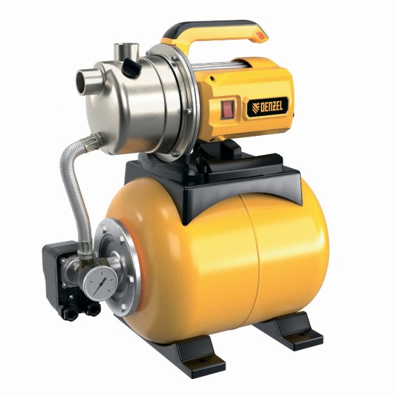 Насосная станция WPS800-24S, 800 Вт, напор 40 м, 4600 л/ч, ресивер 24 л, нержавейка Denzel 99102 Насосная станция WPS800-24S, 800 Вт, напор 40 м, 4600 л/ч, ресивер 24 л, нержавейка Denzel 99102