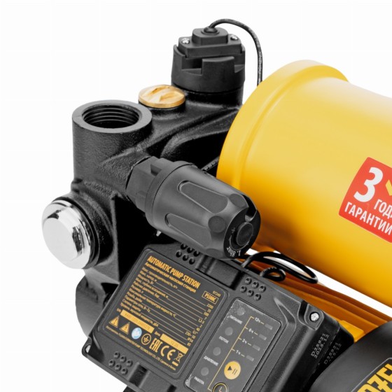 Насосная станция PS500C, 500 Вт, напор 35 м, 2200 л/ч, ресивер 2 л, блок управления Denzel 97249 Насосная станция PS500C, 500 Вт, напор 35 м, 2200 л/ч, ресивер 2 л, блок управления Denzel 97249