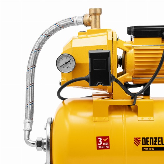 Насосная станция эжекторная PSD-800C, 800 Вт, 2400 л/ч, ресивер 24 л, всасывание 20 м Denzel 97212 Насосная станция эжекторная PSD-800C, 800 Вт, 2400 л/ч, ресивер 24 л, всасывание 20 м Denzel 97212