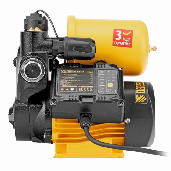 Насосная станция PS500C, 500 Вт, напор 35 м, 2200 л/ч, ресивер 2 л, блок управления Denzel 97249 Насосная станция PS500C, 500 Вт, напор 35 м, 2200 л/ч, ресивер 2 л, блок управления Denzel 97249