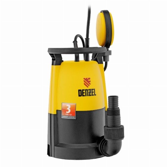 Дренажный насос для чистой и грязной воды DP450S, 450 Вт, напор 6 м, 12000 л/ч Denzel 97267 Дренажный насос для чистой и грязной воды DP450S, 450 Вт, напор 6 м, 12000 л/ч Denzel 97267
