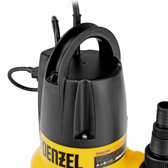 Дренажный насос DP-500E, 500 Вт, подъем 7 м, 7000 л/ч Denzel 97218 Дренажный насос DP-500E, 500 Вт, подъем 7 м, 7000 л/ч Denzel 97218