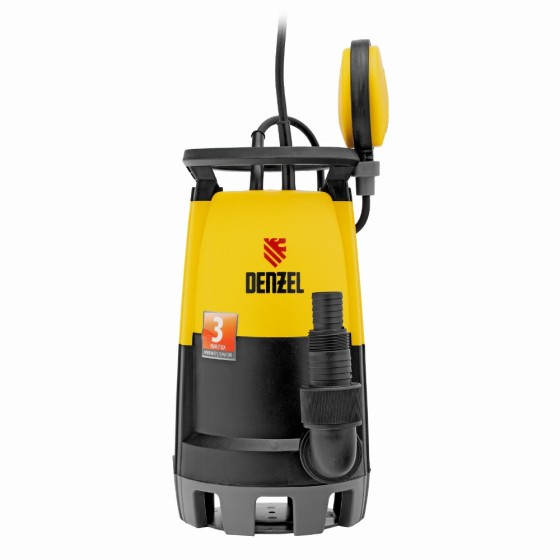 Дренажный насос для чистой и грязной воды DP450S, 450 Вт, напор 6 м, 12000 л/ч Denzel 97267 Дренажный насос для чистой и грязной воды DP450S, 450 Вт, напор 6 м, 12000 л/ч Denzel 97267