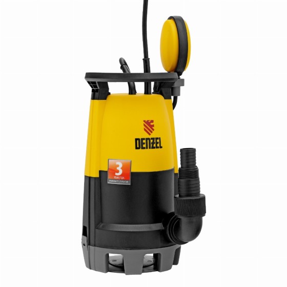 Дренажный насос для чистой и грязной воды DP-600S, 600 Вт, напор 7 м, 13000 л/ч Denzel 97268 Дренажный насос для чистой и грязной воды DP-600S, 600 Вт, напор 7 м, 13000 л/ч Denzel 97268