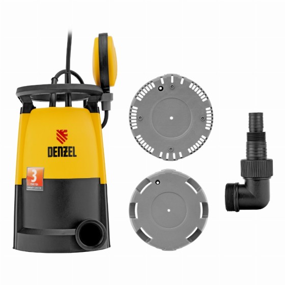 Дренажный насос для чистой и грязной воды DP450S, 450 Вт, напор 6 м, 12000 л/ч Denzel 97267 Дренажный насос для чистой и грязной воды DP450S, 450 Вт, напор 6 м, 12000 л/ч Denzel 97267