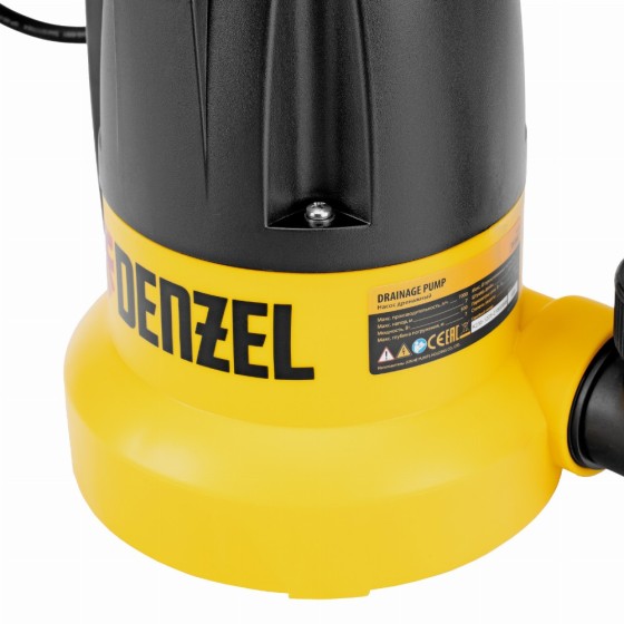 Дренажный насос DP-500E, 500 Вт, подъем 7 м, 7000 л/ч Denzel 97218 Дренажный насос DP-500E, 500 Вт, подъем 7 м, 7000 л/ч Denzel 97218