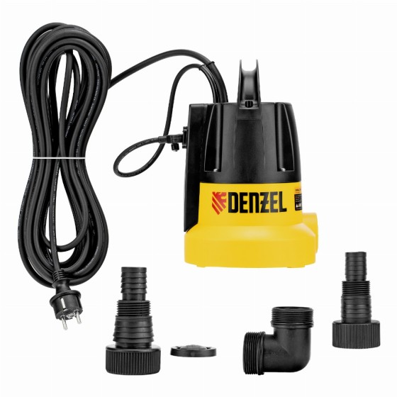 Дренажный насос DP-500E, 500 Вт, подъем 7 м, 7000 л/ч Denzel 97218 Дренажный насос DP-500E, 500 Вт, подъем 7 м, 7000 л/ч Denzel 97218