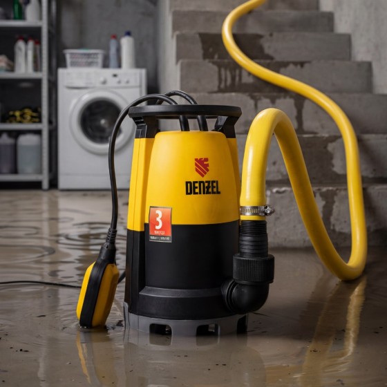 Дренажный насос для чистой и грязной воды DP450S, 450 Вт, напор 6 м, 12000 л/ч Denzel 97267 Дренажный насос для чистой и грязной воды DP450S, 450 Вт, напор 6 м, 12000 л/ч Denzel 97267