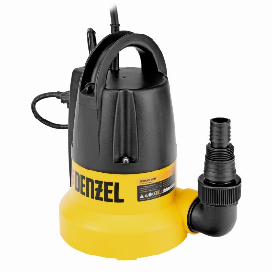 Дренажный насос DP-500E, 500 Вт, подъем 7 м, 7000 л/ч Denzel 97218 Дренажный насос DP-500E, 500 Вт, подъем 7 м, 7000 л/ч Denzel 97218