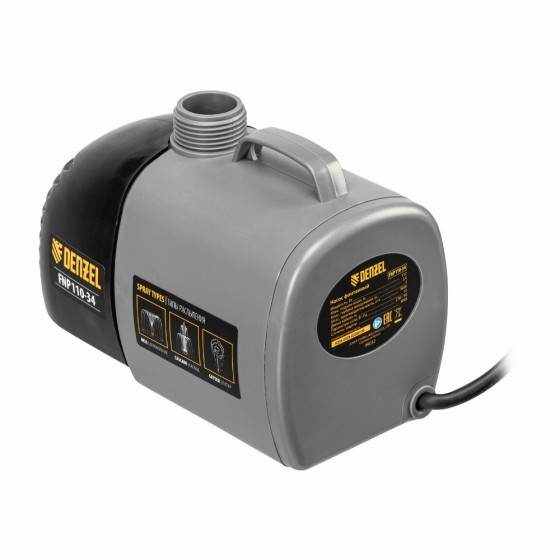 Насос фонтанный FNP110-34, 112 Вт, подъем 3,4 м, 3400 л/ч, колокольчик/каскад/гейзер Denzel 99032 Насос фонтанный FNP110-34, 112 Вт, подъем 3,4 м, 3400 л/ч, колокольчик/каскад/гейзер Denzel 99032