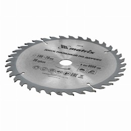 Пильный диск по дереву, 190 х 20 мм, 36 зубьев, кольцо 16/20 Matrix Professional 73279 Пильный диск по дереву, 190 х 20 мм, 36 зубьев, кольцо 16/20 Matrix Professional 73279