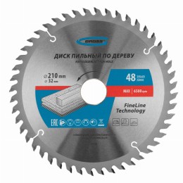 Пильный диск по дереву 210 x 32/30 x 48Т Gross 73328