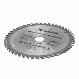 Пильный диск по дереву, 150 х 20 мм, 48 зубьев, кольцо 16/20 Matrix Professional 73216 Пильный диск по дереву, 150 х 20 мм, 48 зубьев, кольцо 16/20 Matrix Professional 73216