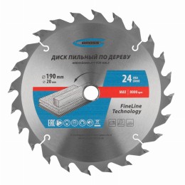 Пильный диск по дереву 190 x 20/16 x 24Т Gross 73315