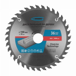Пильный диск по дереву 190 x 30 x 36Т Gross 73319