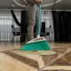 Щетка пластмасс. для подметания пола, премиум, 23 см, c черенком, 120 см, бирюзовая щетина, Home Palisad 935595