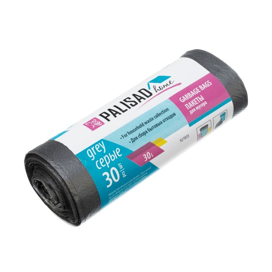 Пакеты для мусора 30 л x 30 шт. серые, Home Palisad 927035 Пакеты для мусора 30 л x 30 шт. серые, Home Palisad 927035