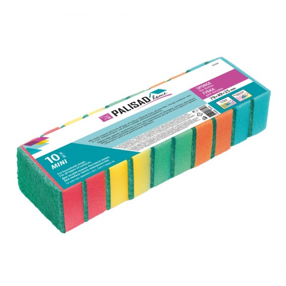 Губки для посуды Mini, 79 x 49 x 25 мм, 10 шт., Home Palisad 923505 Губки для посуды Mini, 79 x 49 x 25 мм, 10 шт., Home Palisad 923505