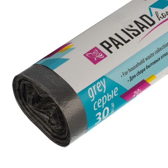 Пакеты для мусора 20 л x 30 шт. серые, Home Palisad 927015 Пакеты для мусора 20 л x 30 шт. серые, Home Palisad 927015
