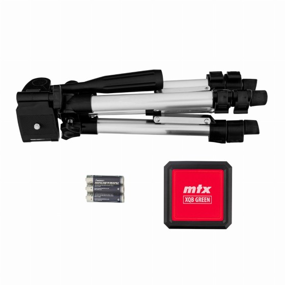 Лазерный уровень XQB GREEN Pro SET, 20 м, зеленый луч, батарейки, штатив MTX 350195 Лазерный уровень XQB GREEN Pro SET, 20 м, зеленый луч, батарейки, штатив MTX 350195