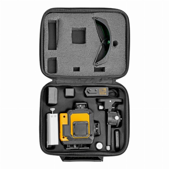 Лазерный уровень мультипризменный DLV 360-4T, 30 м, зеленый луч, Li-Ion 2,4 Aч, штатив// Denzel 350815 Лазерный уровень мультипризменный DLV 360-4T, 30 м, зеленый луч, Li-Ion 2,4 Aч, штатив// Denzel 350815