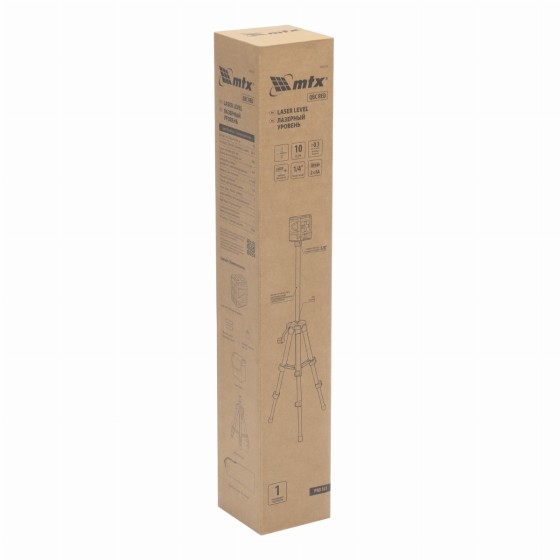 Лазерный уровень QBC RED Pro SET, 10 м, красный луч, батарейки, штатив MTX 350105 Лазерный уровень QBC RED Pro SET, 10 м, красный луч, батарейки, штатив MTX 350105
