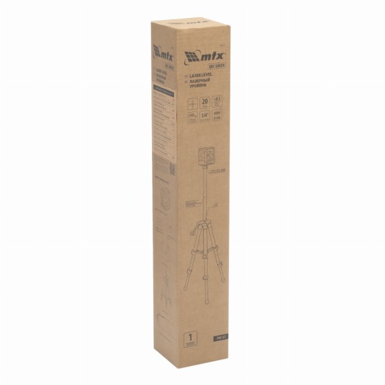 Лазерный уровень QBC GREEN Pro SET, 20 м, зеленый луч, батарейки, штатив MTX 350115 Лазерный уровень QBC GREEN Pro SET, 20 м, зеленый луч, батарейки, штатив MTX 350115