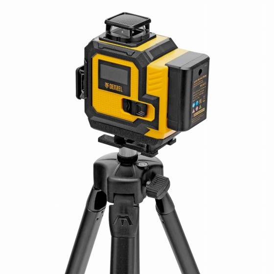 Лазерный уровень мультипризменный DLV 360-4T, 30 м, зеленый луч, Li-Ion 2,4 Aч, штатив// Denzel 350815 Лазерный уровень мультипризменный DLV 360-4T, 30 м, зеленый луч, Li-Ion 2,4 Aч, штатив// Denzel 350815