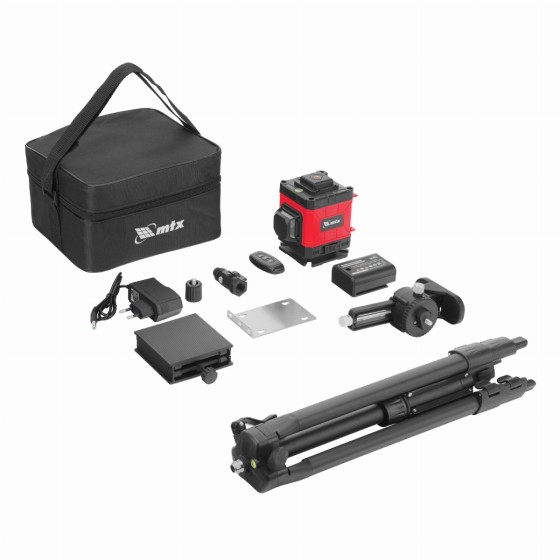 Лазерный уровень м-призм. ML 360-3 Pro SET, 30 м, акк. Li 3000 мАч, состоит из 2 частей// MTX 350835 Лазерный уровень м-призм. ML 360-3 Pro SET, 30 м, акк. Li 3000 мАч, состоит из 2 частей// MTX 350835