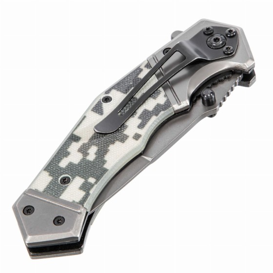 Нож складной, многоцелевой, системы Liner-Lock, с накладкой G10 на эргономичной рукоятке Denzel 79209