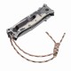 Нож складной, многоцелевой, системы Liner-Lock, с накладкой G10 на прямой рук-ке+стеклобой Denzel 79208