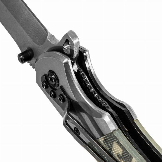 Нож складной, многоцелевой, системы Liner-Lock, с накладкой G10 на классической рукоятке Denzel 79207