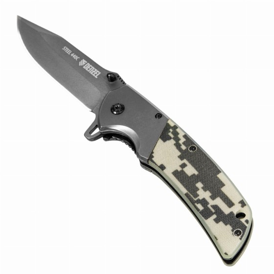Нож складной, многоцелевой, системы Liner-Lock, с накладкой G10 на классической рукоятке Denzel 79207
