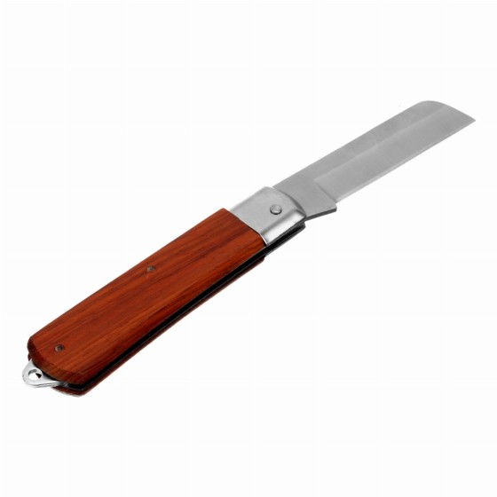 Нож складной, 200 мм, прямое лезвие, деревянная ручка Sparta 78998