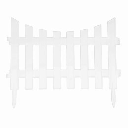 Забор декоративный 36х300 см, белый, Palisad 6500477