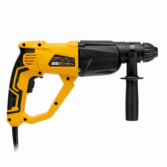 Перфоратор электрический RH-1050-26, SDS-plus, 1050 Вт, 3.2 Дж, 3 плюс 1 режим Denzel 26608 Перфоратор электрический RH-1050-26, SDS-plus, 1050 Вт, 3.2 Дж, 3 плюс 1 режим Denzel 26608