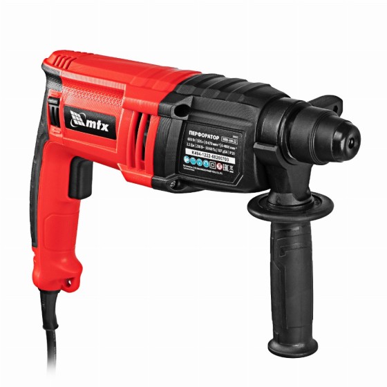 Перфоратор электрический MTX MRH-600-22, SDS-Plus, 600 Вт, 2,2 Дж, 3+1 режима 26682 Перфоратор электрический MTX MRH-600-22, SDS-Plus, 600 Вт, 2,2 Дж, 3+1 режима 26682