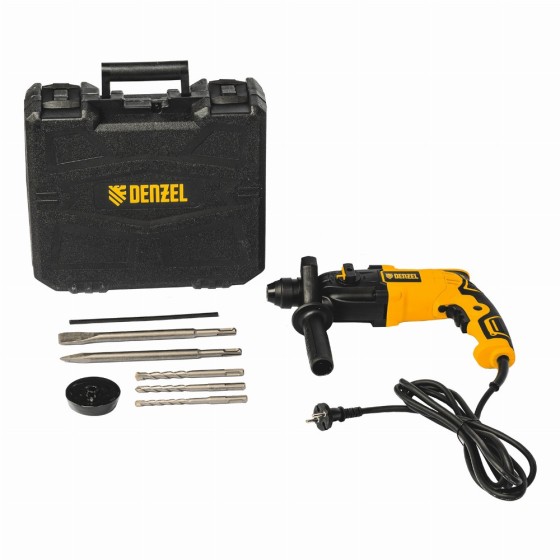 Перфоратор электрический RH-650-18, SDS-plus, 650 Вт, 2.0 Дж, 3 плюс 1 режим Denzel 26603 Перфоратор электрический RH-650-18, SDS-plus, 650 Вт, 2.0 Дж, 3 плюс 1 режим Denzel 26603