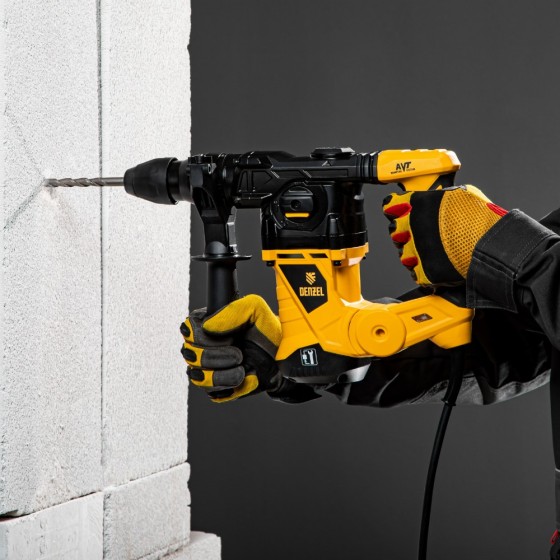 Перфоратор электрический RHV-1250-30, SDS-plus, 1250 Вт, 5 Дж, 3 плюс 1 режим Denzel 26612 Перфоратор электрический RHV-1250-30, SDS-plus, 1250 Вт, 5 Дж, 3 плюс 1 режим Denzel 26612