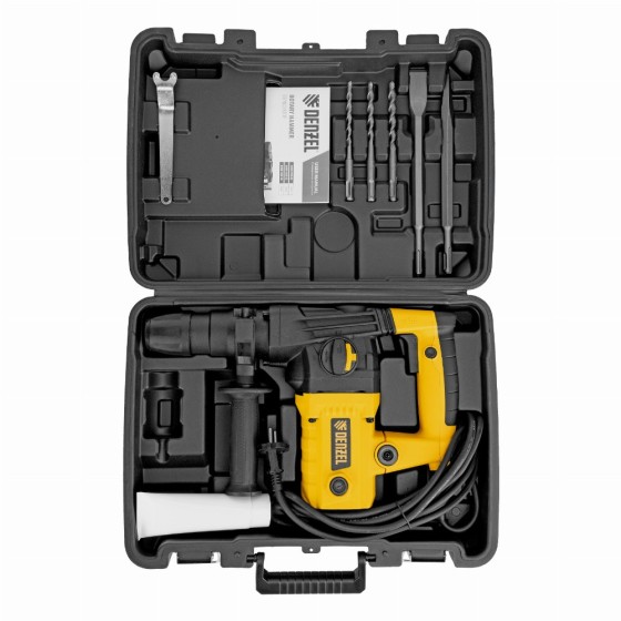 Перфоратор электрический RHVB-1100-26, SDS-plus, 1100 Вт, 4 Дж, 4 реж. Denzel 26613 Перфоратор электрический RHVB-1100-26, SDS-plus, 1100 Вт, 4 Дж, 4 реж. Denzel 26613