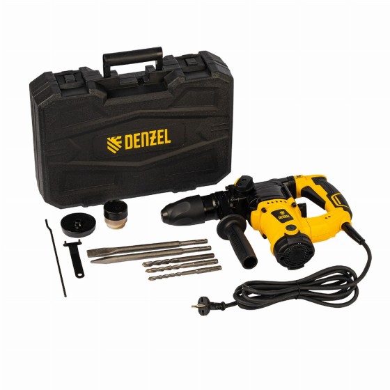 Перфоратор электрический RHV-1100-26, SDS-plus, 1100 Вт, 4 Дж, 3 режима Denzel 26610 Перфоратор электрический RHV-1100-26, SDS-plus, 1100 Вт, 4 Дж, 3 режима Denzel 26610
