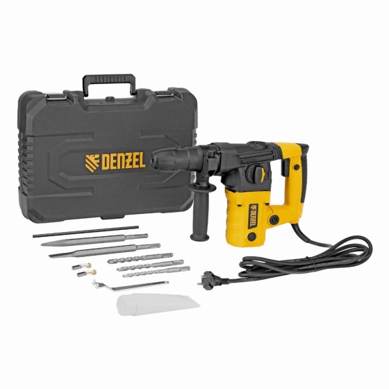 Перфоратор электрический RHVB-1100-26, SDS-plus, 1100 Вт, 4 Дж, 4 реж. Denzel 26613 Перфоратор электрический RHVB-1100-26, SDS-plus, 1100 Вт, 4 Дж, 4 реж. Denzel 26613