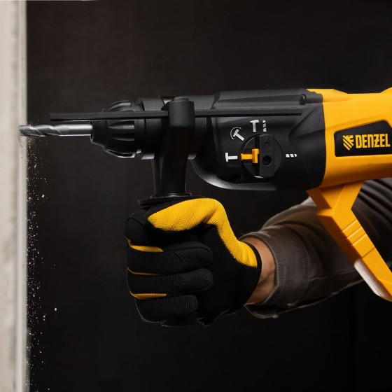 Перфоратор электрический RH-1050-26, SDS-plus, 1050 Вт, 3.2 Дж, 3 плюс 1 режим Denzel 26608 Перфоратор электрический RH-1050-26, SDS-plus, 1050 Вт, 3.2 Дж, 3 плюс 1 режим Denzel 26608