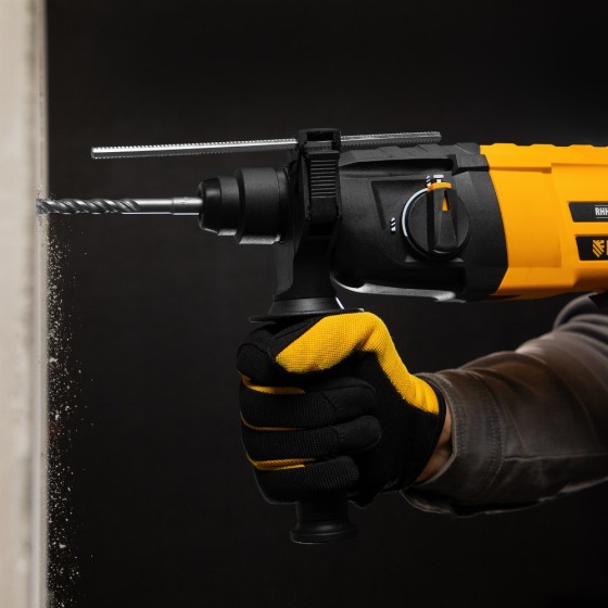 Перфоратор электрический RHH-600-22, SDS-plus, 600 Вт, 2,5 Дж, 2 реж. Denzel 26602 Перфоратор электрический RHH-600-22, SDS-plus, 600 Вт, 2,5 Дж, 2 реж. Denzel 26602