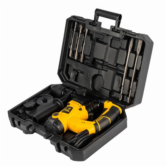 Перфоратор электрический RHV-1100-26, SDS-plus, 1100 Вт, 4 Дж, 3 режима Denzel 26610 Перфоратор электрический RHV-1100-26, SDS-plus, 1100 Вт, 4 Дж, 3 режима Denzel 26610
