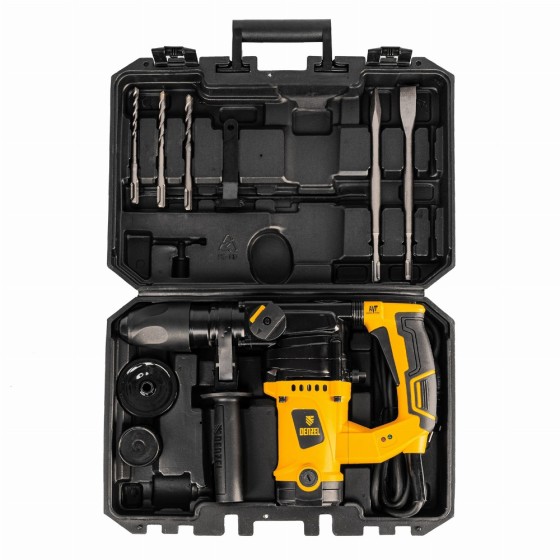 Перфоратор электрический RHV-1100-26, SDS-plus, 1100 Вт, 4 Дж, 3 режима Denzel 26610 Перфоратор электрический RHV-1100-26, SDS-plus, 1100 Вт, 4 Дж, 3 режима Denzel 26610
