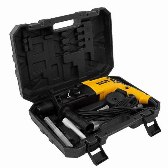 Перфоратор электрический RHH-800-26, SDS-plus, 800 Вт, 3 Дж, 3 плюс 1 реж. Denzel 26607 Перфоратор электрический RHH-800-26, SDS-plus, 800 Вт, 3 Дж, 3 плюс 1 реж. Denzel 26607