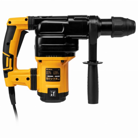 Перфоратор электрический RHV-1050-38-max, SDS-max, 1050 Вт, 10 Дж, 2 плюс 1 режим Denzel 26620 Перфоратор электрический RHV-1050-38-max, SDS-max, 1050 Вт, 10 Дж, 2 плюс 1 режим Denzel 26620
